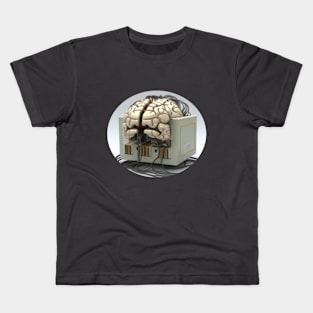Bran wired to computer Kids T-Shirt